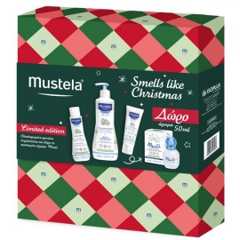 Mustela Promo Smells Like Christmas Gentle Cleansing Gel 500ml + Hydra Body Lotion 100ml + Hydra Facial Cream 40ml & Free Musti Eau de Soin 50ml