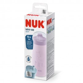 Nuk Mini-Me Sip Stainless Steel Water Bottle with Purple Tip 9m+ 300ml