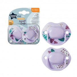 Tommee Tippee Moda Midnight Jungle  6-18m Μώβ-Μώβ 2τμχ