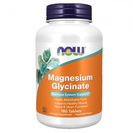 Now Foods Magnesium Glycinate Nervous System Support 180tabs