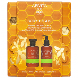 Apivita Promo Jingle Your Mood Tonic Mountain Tea Showergel 250ml & Body Milk 200ml