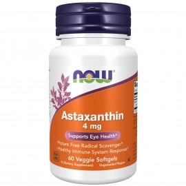 Now Astaxanthin 4mg 60 veggie softgels