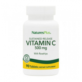 NaturesPlus Vitamin C 500mg Sustained Release with Rose Hips 90  Tablets