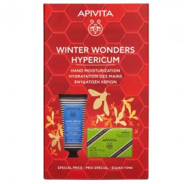 Apivita Winter Wonders Hypericum Promo Hand Cream Κρέμα Χεριών για Ξηρά & Σκασμένα Χέρια 50ml & Natural Soap Φυσικό Σαπούνι με Ελιά 125gr