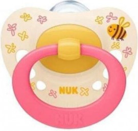 Nuk Signature Silicone Soother 6-18m Pink -Yellow (10.736.694)