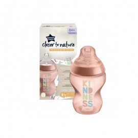 Tommee Tippee Πλαστικό Μπιμπερό Closer to Nature Kindness 0m+ 260ml Ροζ