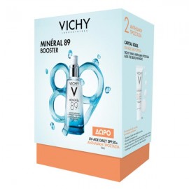 Vichy Promo Vichy Mineral 89 Hyaluronic Acid Face Moisturizer Booster 50ml & Free UV-Age Daily SPF50+ 15ml