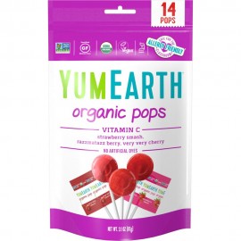 Yumearth Organic Pops Vitamin C Βιολογικά Γλειφιτζούρια Φρούτων με Βιταμίνη C 14 τμχ (85gr)