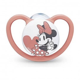 Nuk Space Silicone Disney Soother Mickey & Minnie Pink 6-18m 1pcs