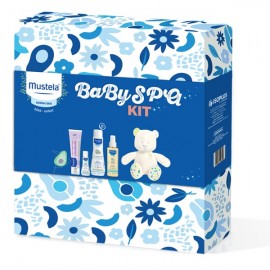 Mustela Promo Baby Spa Kit Cleansing Gel 200ml + 50ml & Baby Oil 100ml & Vitamin Barrier Cream 50ml & Hydra Bebe Body Lotion 50ml