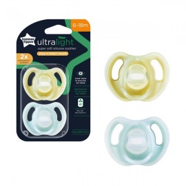 Tommee Tippee Moda Silicon Soother 6-18 Months Yellow- Green 2piec.