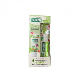 Gum Promo Kids Toothpaste Strawberry 3Years+ 2x50ml & Δώρο Toothbrush Kids Παιδική Οδοντόβουρτσα 2Y+