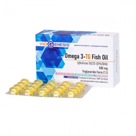 Viogenesis Omega 3-TG Fish Oil 500mg για την Καρδιαγγειακή Υγεία - Κυκλοφορικό 60caps